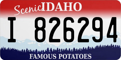ID license plate I826294