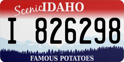 ID license plate I826298