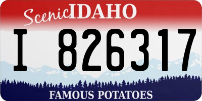 ID license plate I826317