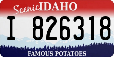 ID license plate I826318