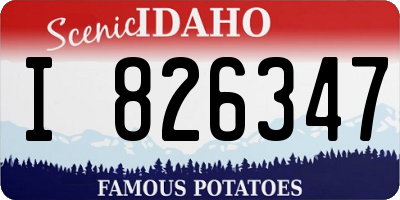 ID license plate I826347