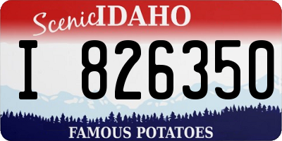 ID license plate I826350