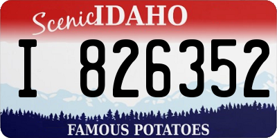ID license plate I826352