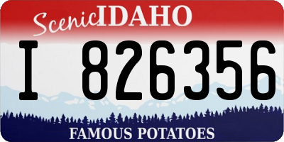 ID license plate I826356