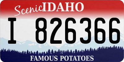 ID license plate I826366