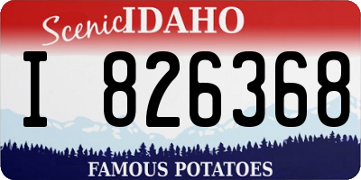 ID license plate I826368