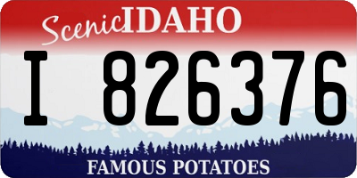 ID license plate I826376