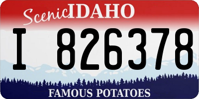 ID license plate I826378