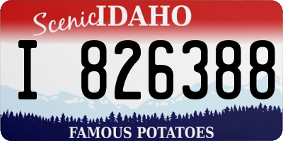 ID license plate I826388