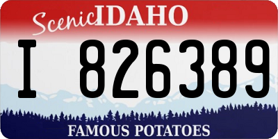 ID license plate I826389