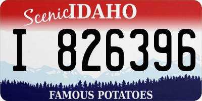 ID license plate I826396