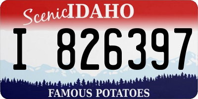 ID license plate I826397