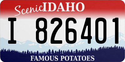 ID license plate I826401