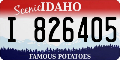 ID license plate I826405