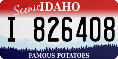 ID license plate I826408
