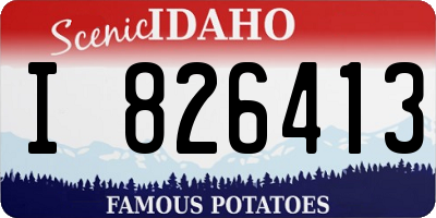 ID license plate I826413