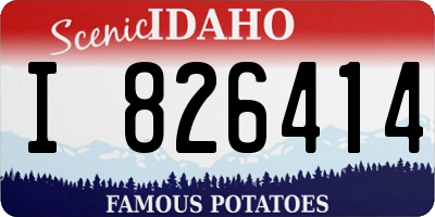 ID license plate I826414