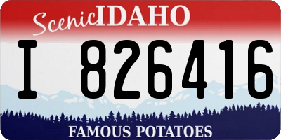 ID license plate I826416