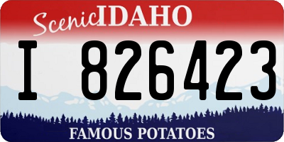 ID license plate I826423