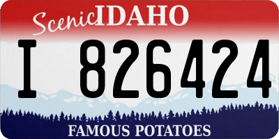 ID license plate I826424