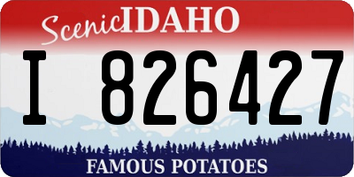 ID license plate I826427