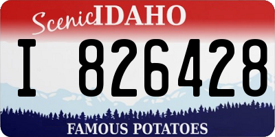 ID license plate I826428