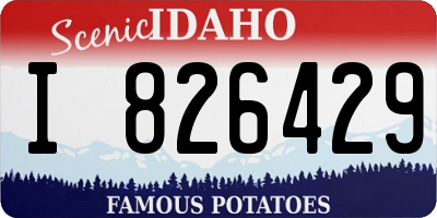 ID license plate I826429