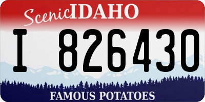ID license plate I826430