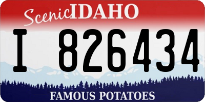 ID license plate I826434