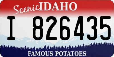 ID license plate I826435