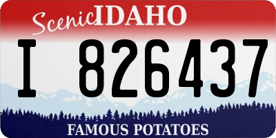 ID license plate I826437