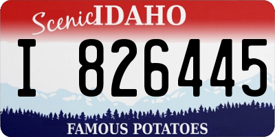 ID license plate I826445