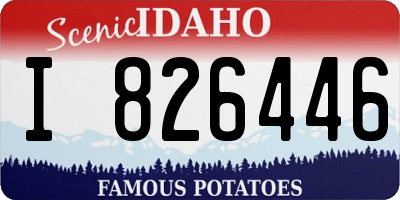 ID license plate I826446
