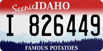 ID license plate I826449
