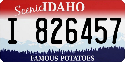 ID license plate I826457