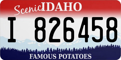 ID license plate I826458