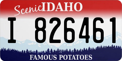 ID license plate I826461