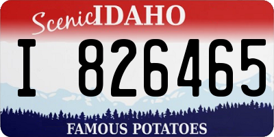 ID license plate I826465