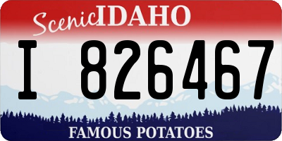 ID license plate I826467
