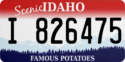 ID license plate I826475