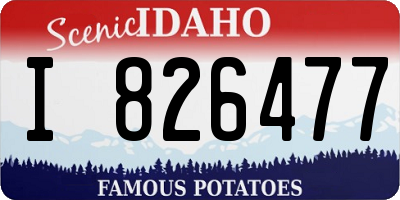 ID license plate I826477