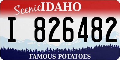 ID license plate I826482