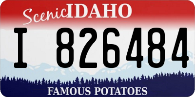 ID license plate I826484
