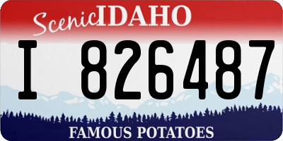 ID license plate I826487