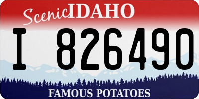 ID license plate I826490