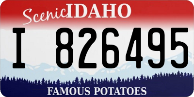 ID license plate I826495
