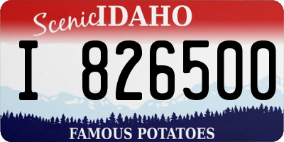 ID license plate I826500