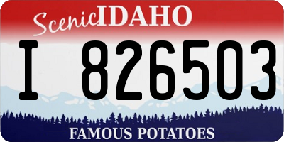 ID license plate I826503