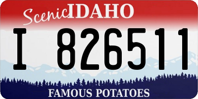 ID license plate I826511