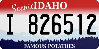ID license plate I826512